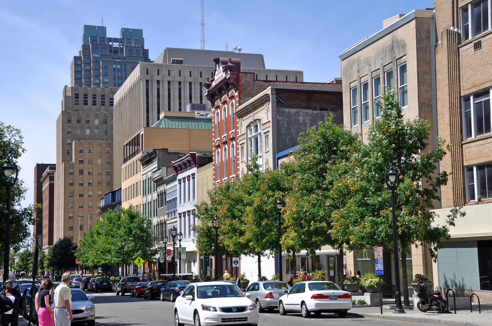 Fayetteville Street looking toward the State Capitol